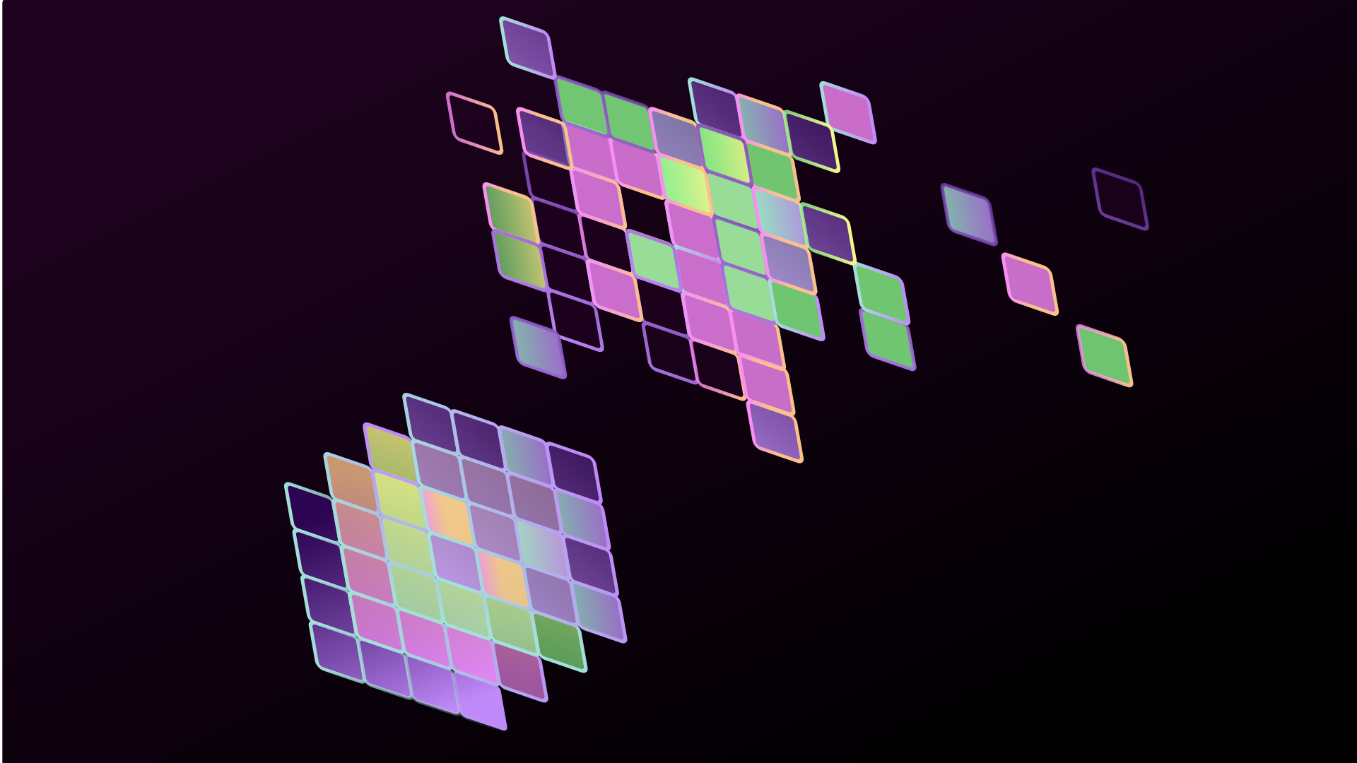 gradient with abstract art