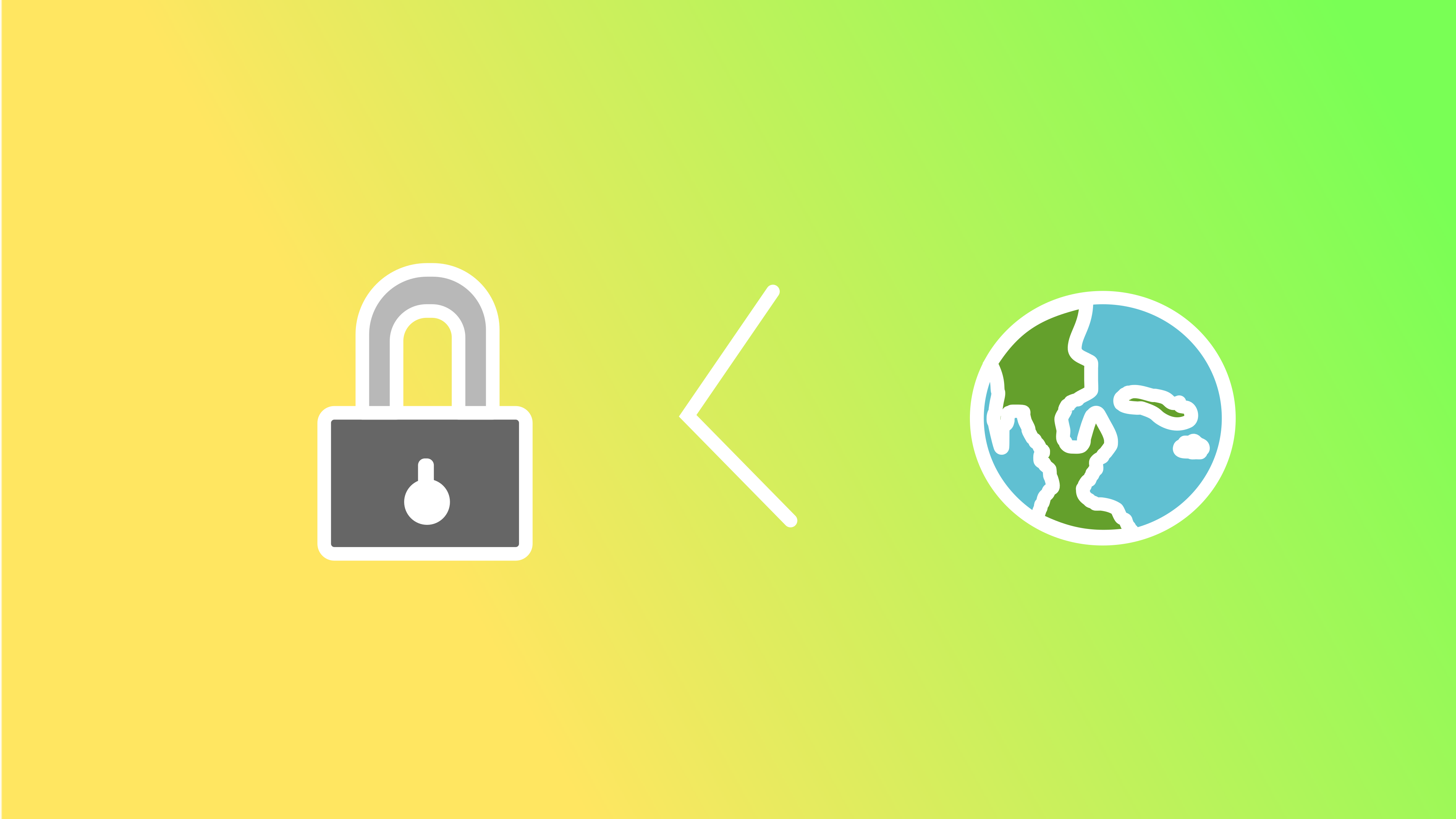 logo of a lock a less than sign and a planet over a gradient background