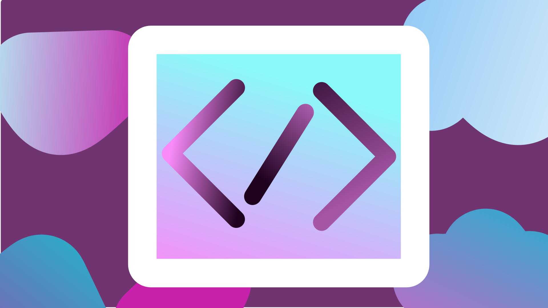 image of code symbol and a box